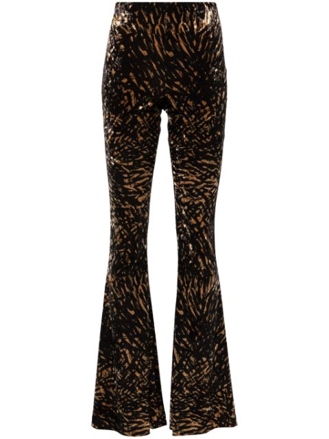 Nanushka abstract-print flared trousers Women