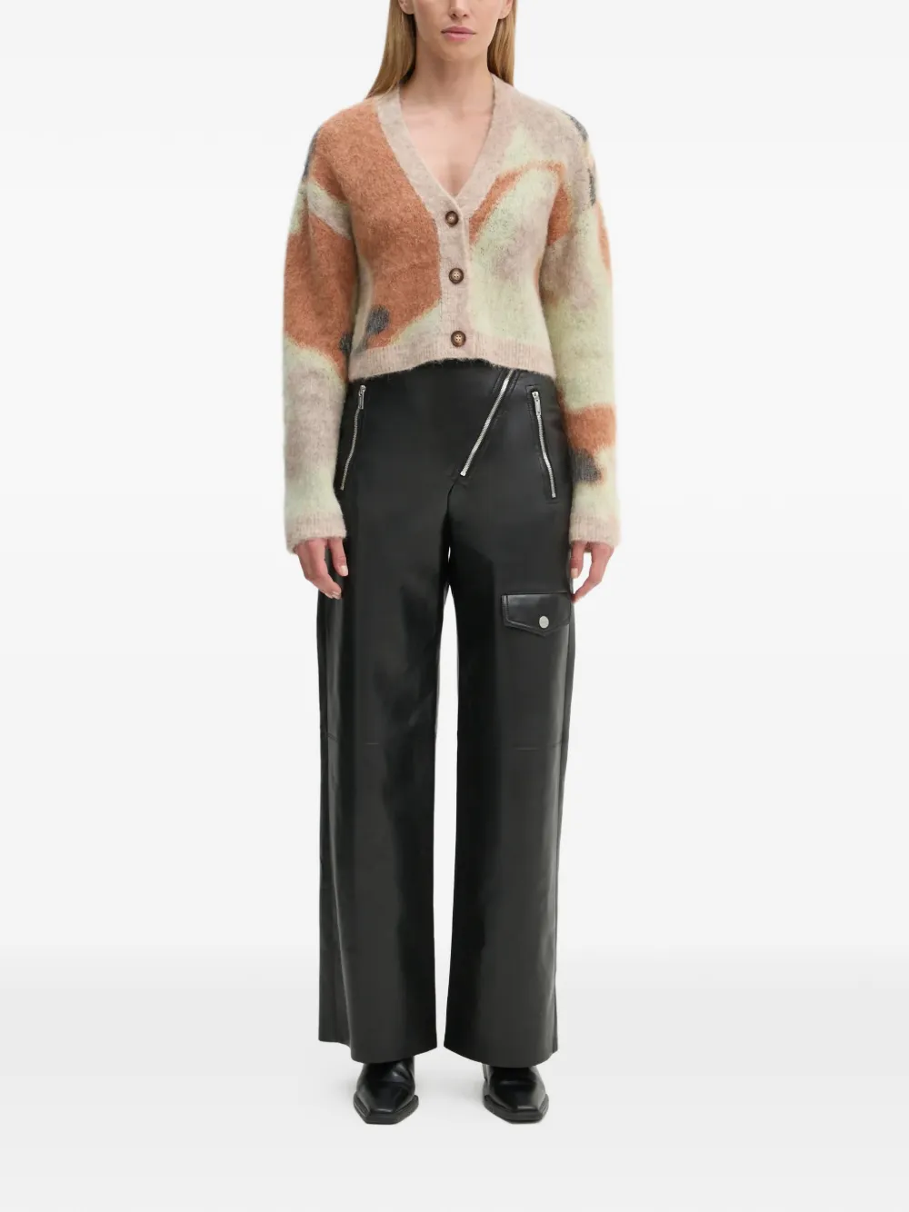  Nanushka Regular Fit Buttoned Cropped Cardigan - Neutrals 