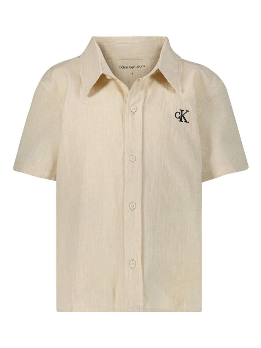 Calvin Klein Kids logo embroidered shirt and shorts - Neutrals