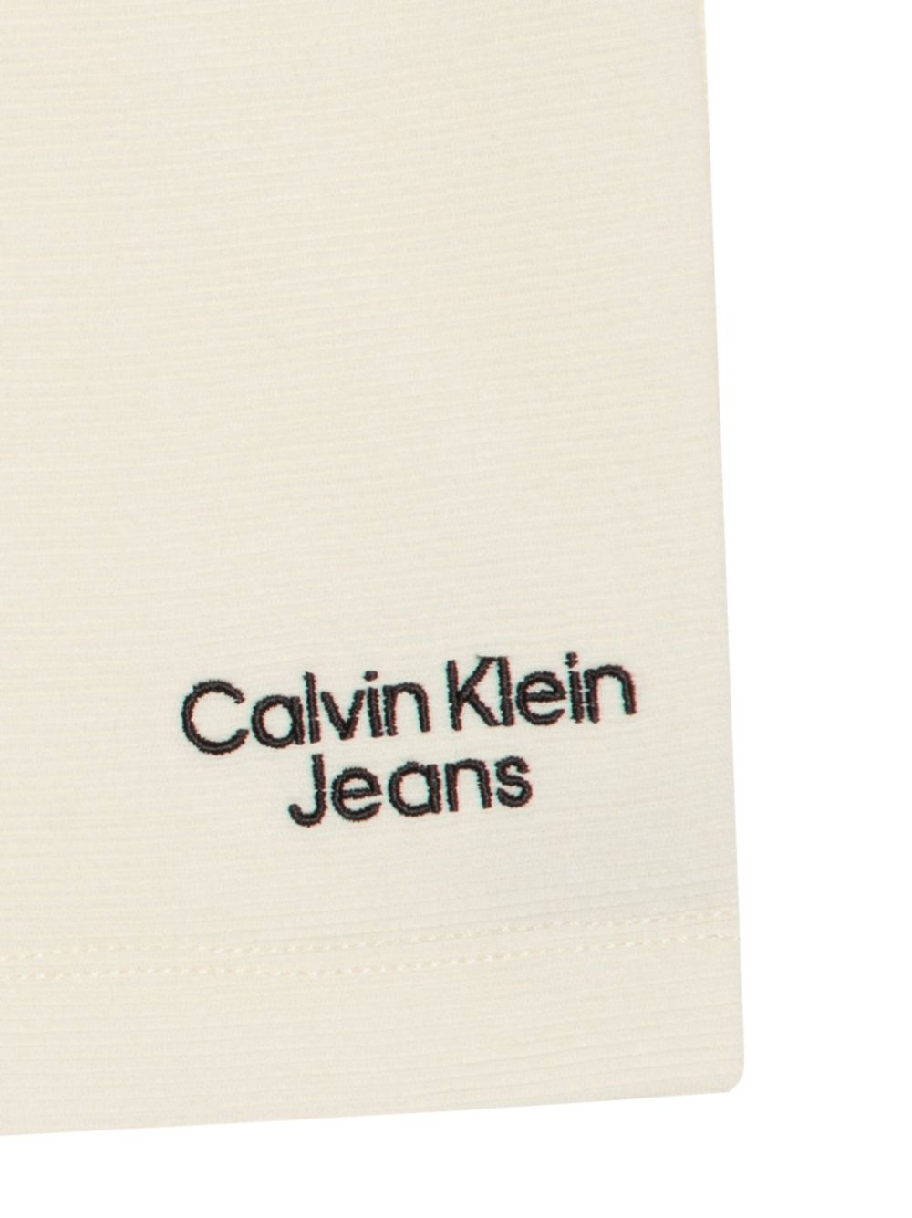 Calvin Klein Kids Ottoman ruimvallende shorts en T-shirt Beige