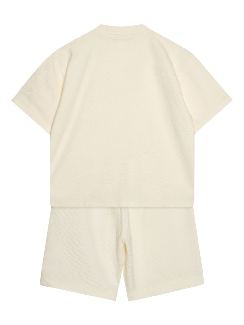 Calvin Klein Kids Ottoman ruimvallende shorts en T-shirt - Beige