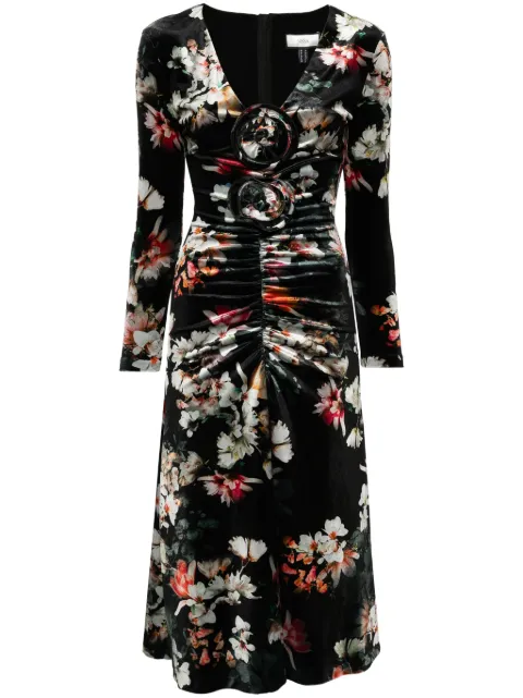NISSA floral-print midi dress