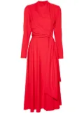 NISSA decorative-buckle midi dress - Red