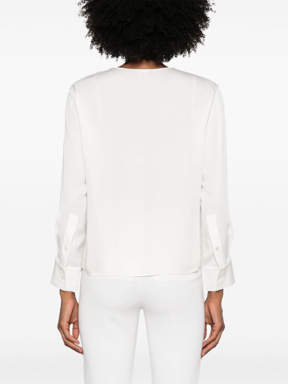 Shop Theory Silk Shirt In Neutrals