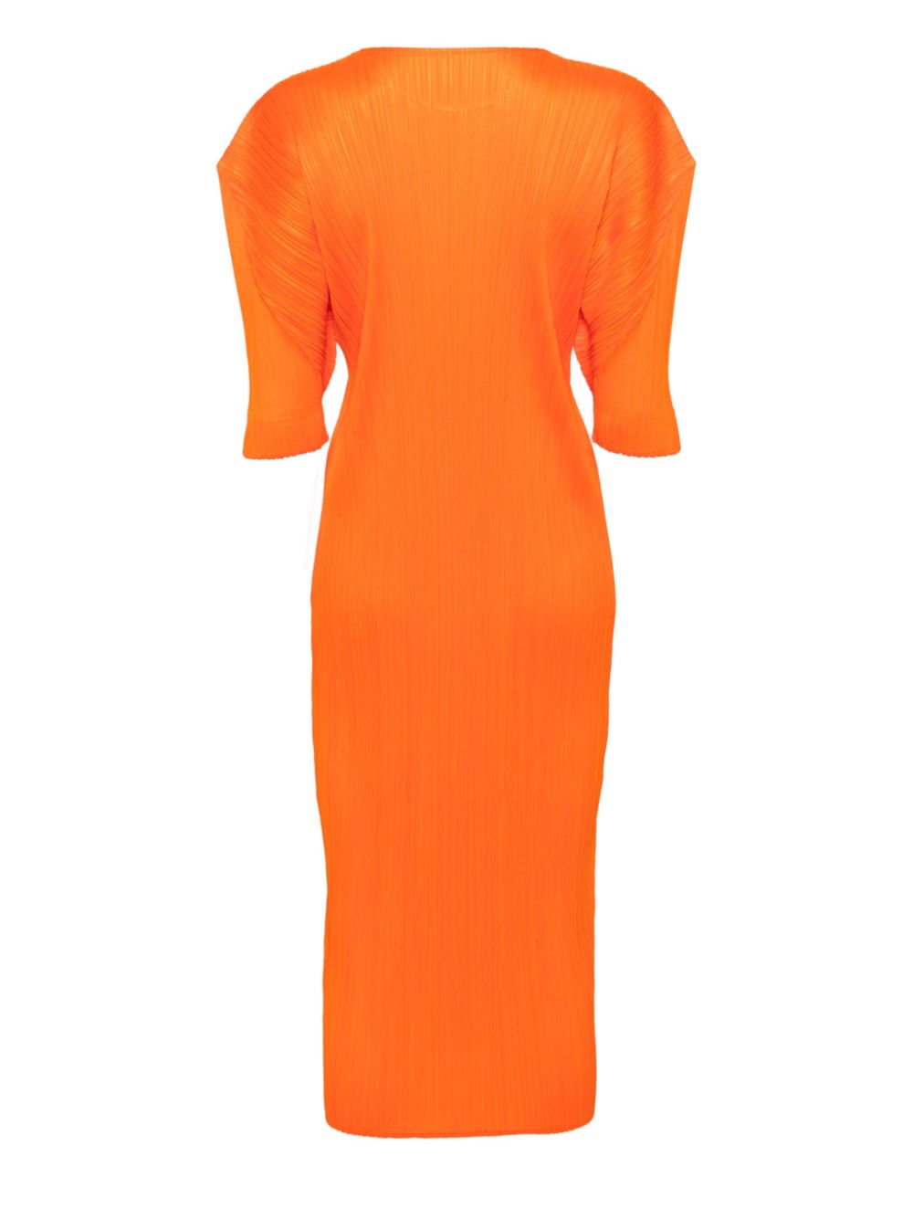 Pleats Please Issey Miyake Monthly Colors: July midi-jurk - Oranje