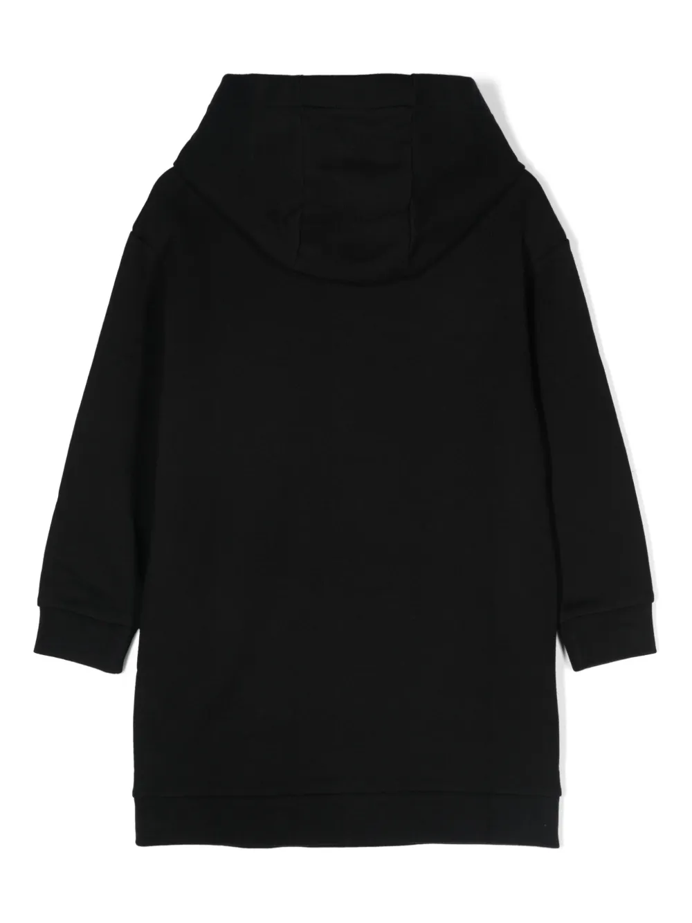 Fendi Kids Hoodiejurk met logo-reliëf Zwart