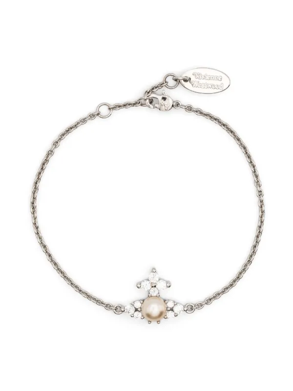 【Vivienne Westwood】☆シルヴァーナ ブレスレット☆ NEW DIAMANTE HEART ブレスレット(シルバー)（レディース