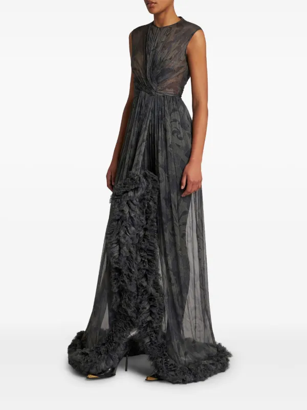 【送料&関税込】Etro Jacquard Silk Dress ETRO floral-jacquard Dress | Blue | FARFETCH