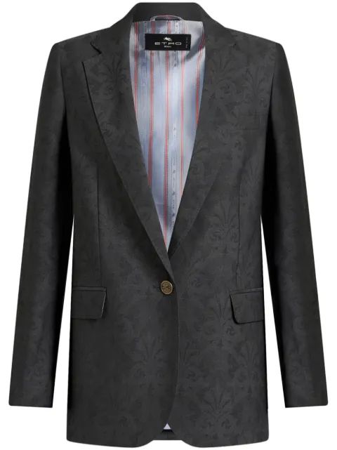 ETRO jacquard-blazer i uld