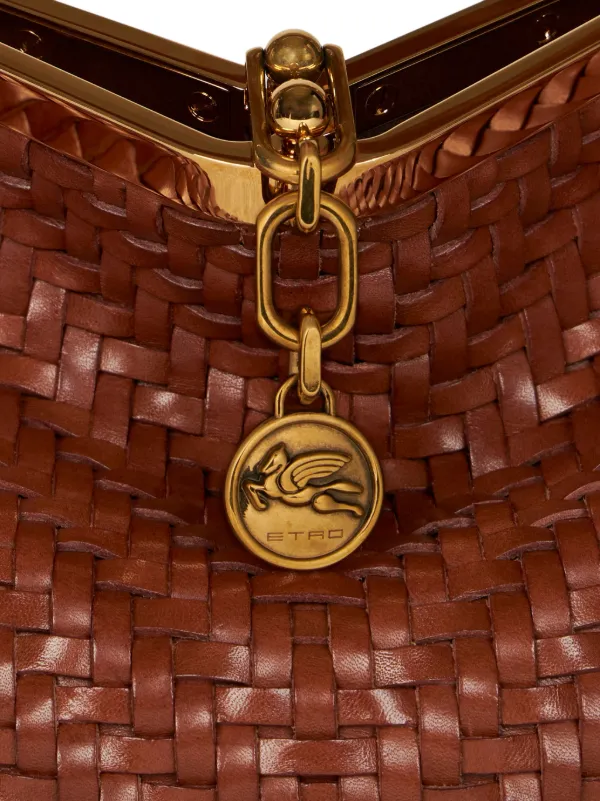 ETRO Medium Woven Vela Shoulder Bag | Brown | FARFETCH
