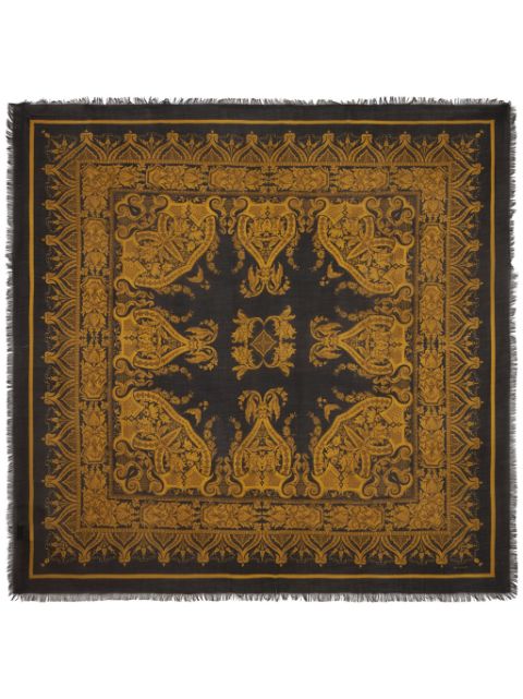 ETRO paisley-print frayed shawl Women