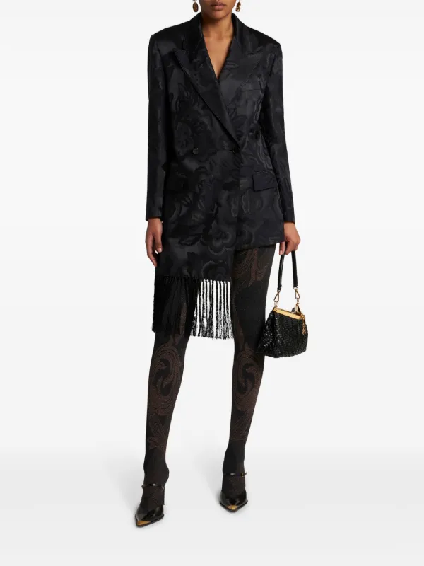 ETRO x Wolford metallic-jacquard Tights | Brown | FARFETCH