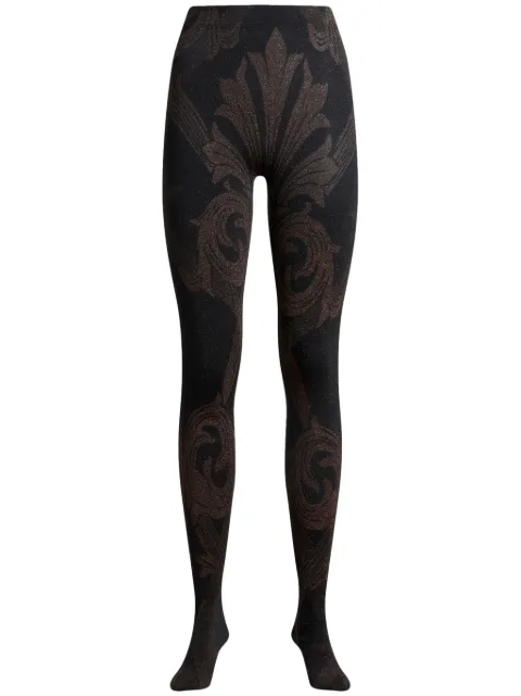 ETRO x Wolford panty met metallic jacquard