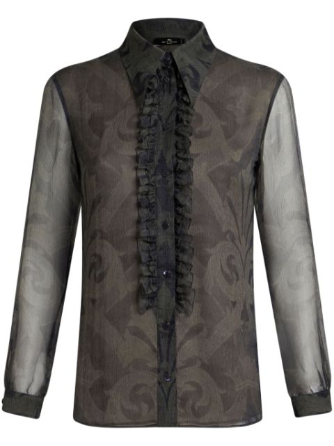 ETRO printed ruched shirt Women