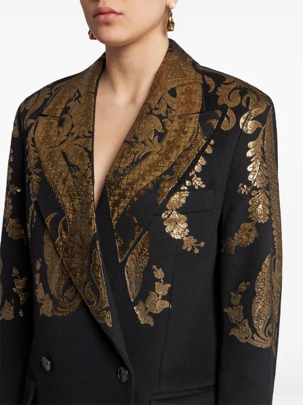 ETRO Blazer Com Estampa Paisley Metalizada | Preto | FARFETCH BR ETRO Blazer Com Estampa Paisley Metalizada | Preto | FARFETCH BR