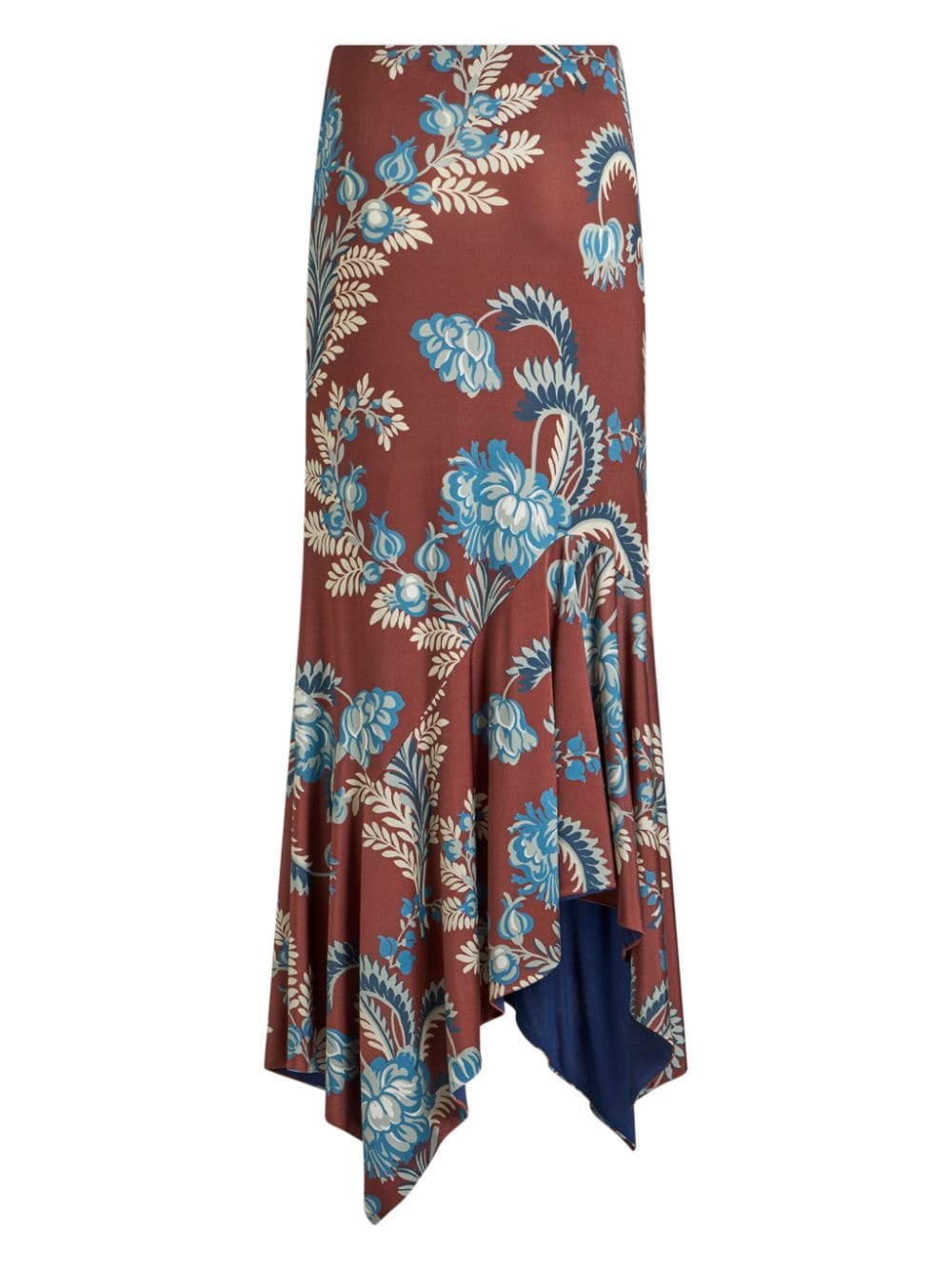 Shop Etro Printed Jersey Maxi Skirt In Rot