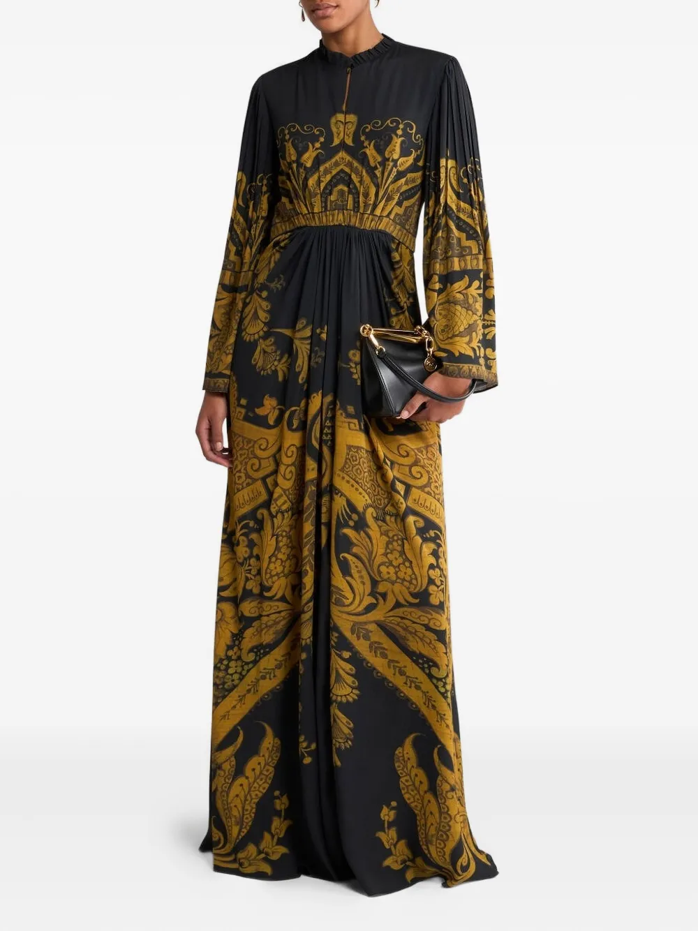 ETRO Flared maxi-jurk met print - Zwart