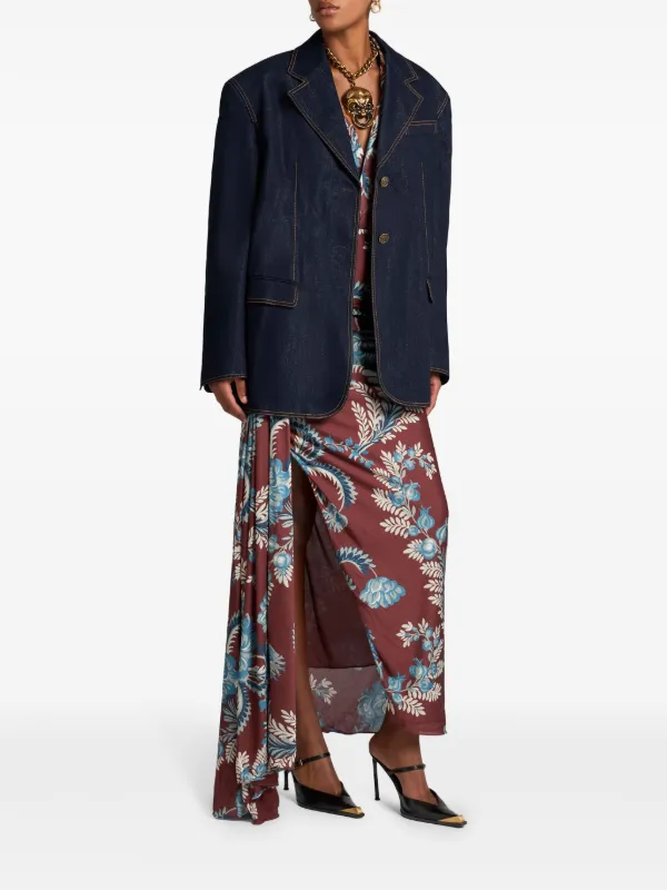 ETRO Gonna Lunga Con Stampa | Rosso | FARFETCH IT