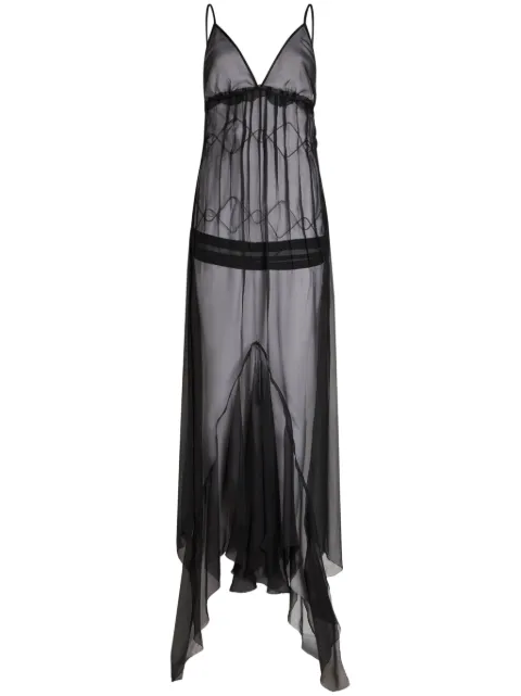 ETRO V-neck silk maxi dress