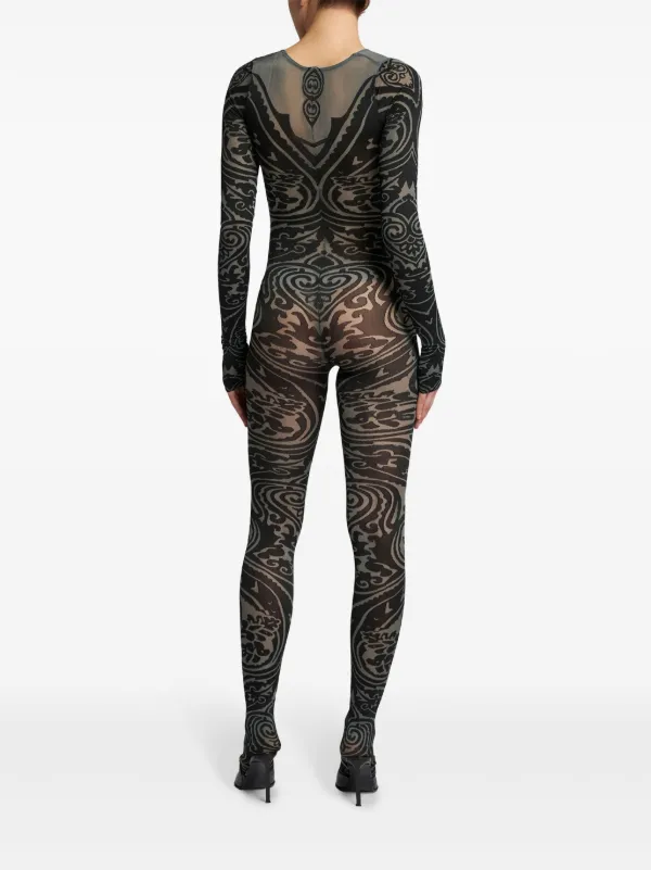 ETRO X WOLFORD クロップドトップス Metallic Jacquard Tights | Wolford United States