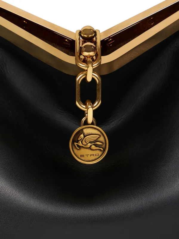 ETRO Medium Embroidered Vela Shoulder Bag | Black | FARFETCH
