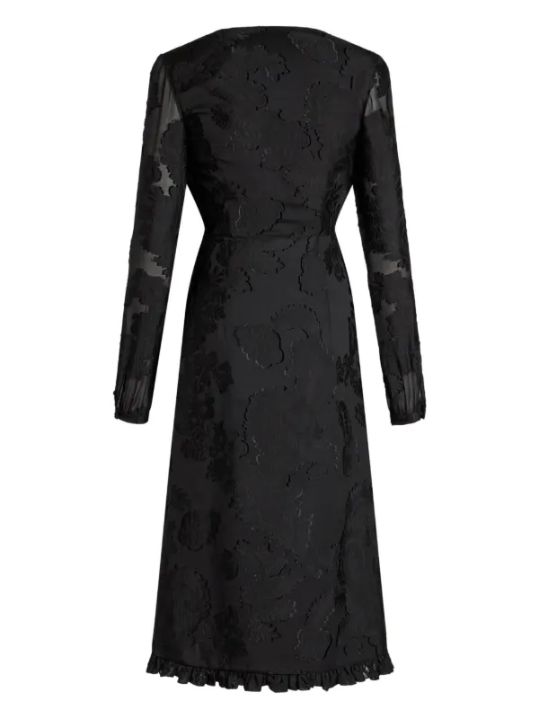 【送料&関税込】Etro Jacquard Silk Dress ETRO Jacquard Silk Midi Dress | Black | FARFETCH