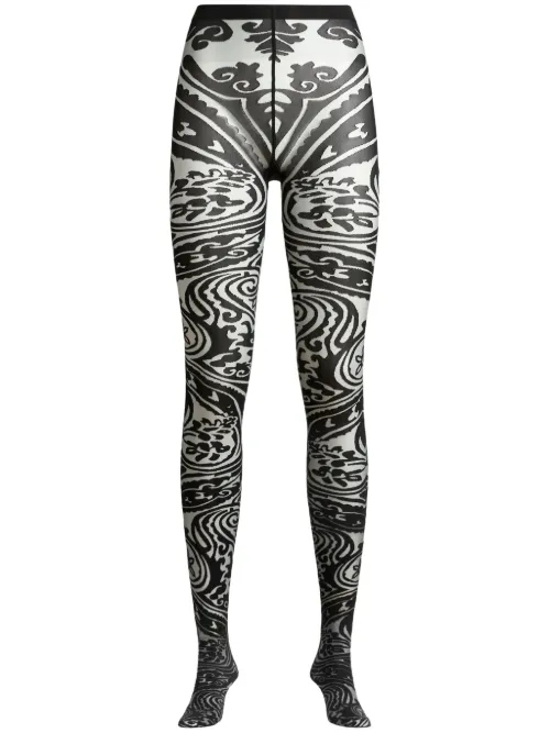 ETRO collants Paisley Tattoo - Noir - ETRO - Modalova