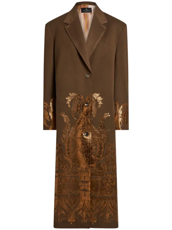 asc エトロ ETRO コート 38 赤 青 緑 ナイロン チェック ベルト