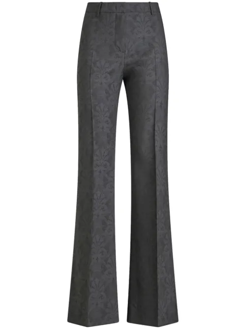 Pantalon en jacquard à coupe évasée - ETRO - Modalova