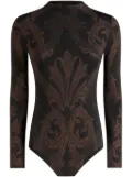 ETRO metallic jacquard bodysuit - Brown