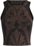 ETRO metallic jacquard tank top - Brown