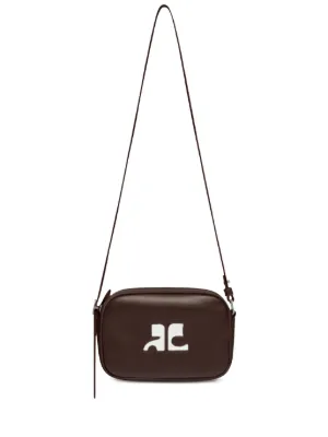 Courrèges Leather Crossbody Bag | Black | FARFETCH