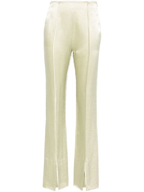 bonded-seam slim-cut trousers