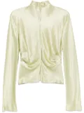 Nanushka draped-waist bonded-seam top - Green