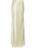 Nanushka satin maxi skirt - Green