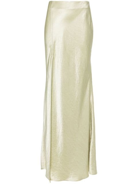 satin maxi skirt