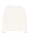 Abel & Lula brushed-effect sweater - White