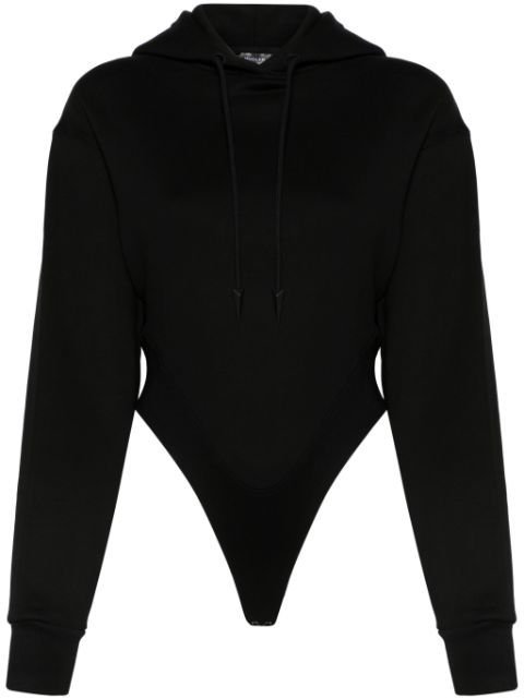 Mugler fleece hooded bodysuit