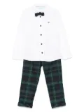 Abel & Lula checkered shirt and trousers set - Green