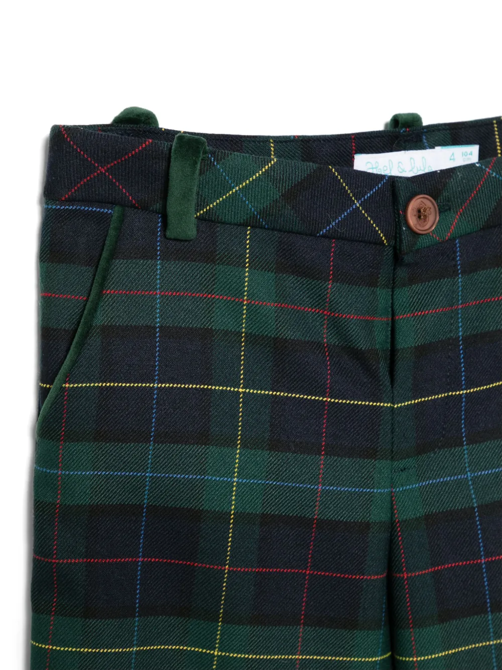 ABEL & LULA CHECKERED SHIRT AND TROUSERS SET
