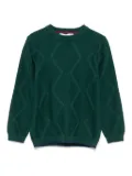 Abel & Lula embossed-detailed sweater - Green