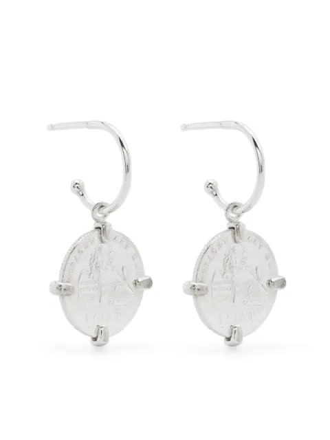 Wouters & Hendrix Coin hoop earrings