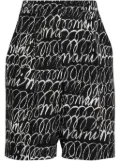 Marni echoes-print cotton shorts - Black