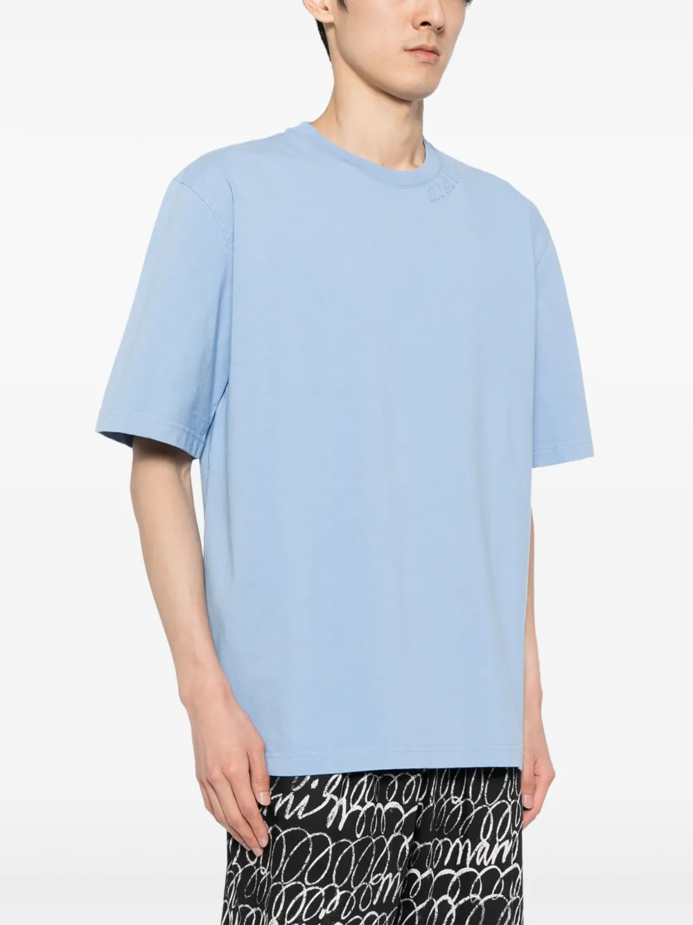 Marni Katoenen T-shirt met logopatch Wit