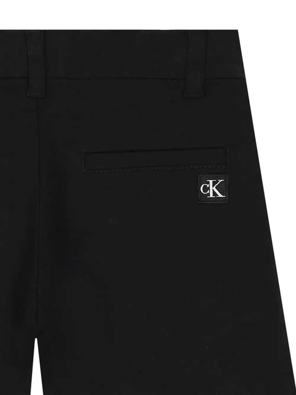 Calvin Klein Kids Stretch twill chino shorts Zwart