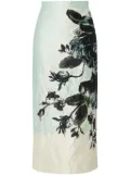 ERDEM pencil midi skirt - White