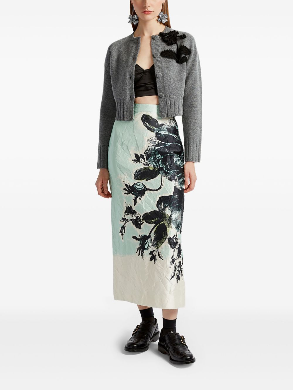 ERDEM pencil midi skirt - White