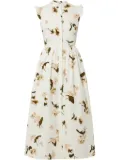 ERDEM flared sleeves midi dress - White