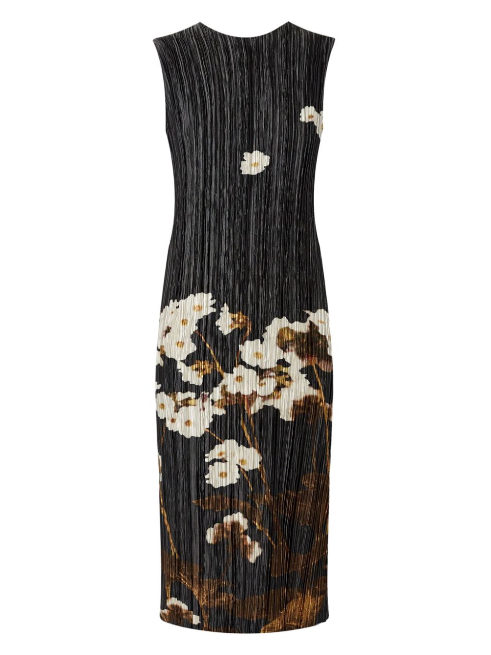 ERDEM pleated midi dress - Zwart