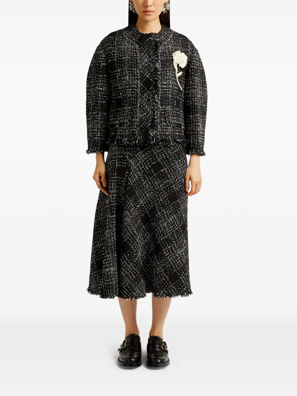 ERDEM cropped jacket - Zwart